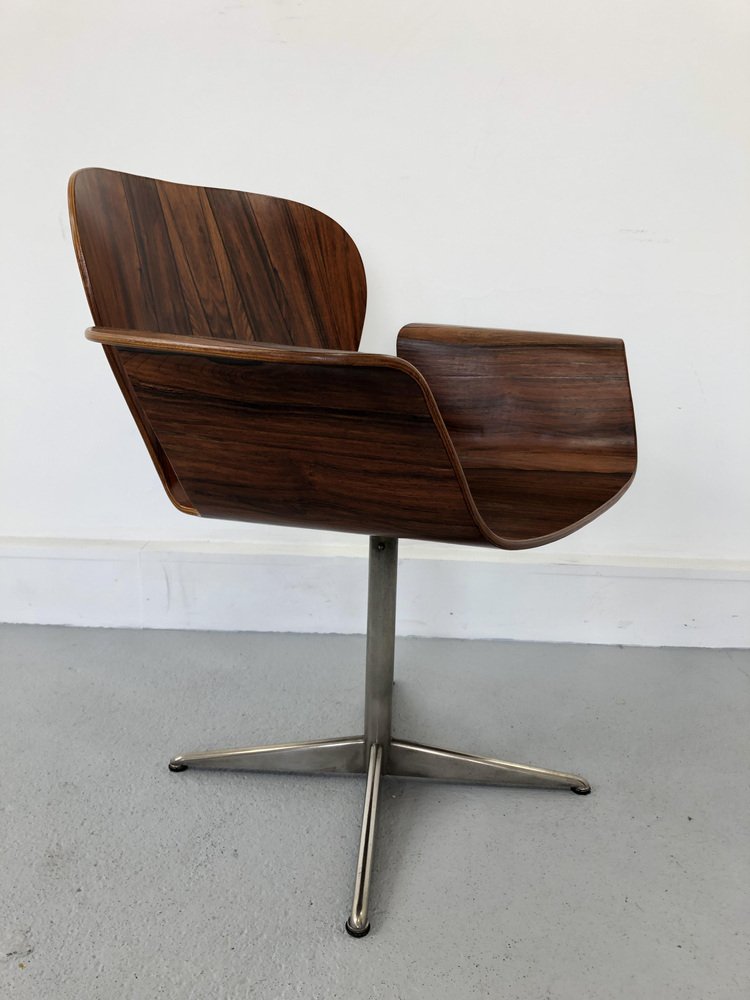 Mid-Century Plywood Focus Chair by A. Belokopytoff for Westnofa