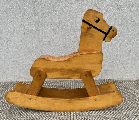 Mid-Century Plywood Rocking Horse, 1960s-WZZ-1780247