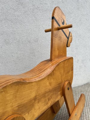 Mid-Century Plywood Rocking Horse, 1960s-WZZ-1780247