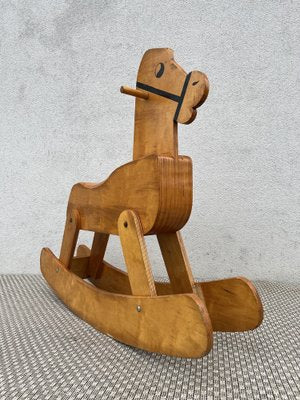 Mid-Century Plywood Rocking Horse, 1960s-WZZ-1780247