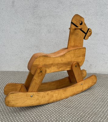 Mid-Century Plywood Rocking Horse, 1960s-WZZ-1780247