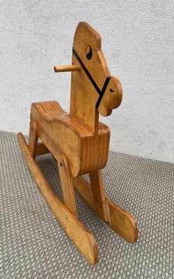 Mid-Century Plywood Rocking Horse, 1960s-WZZ-1780247