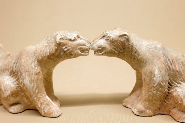 Mid-Century Polar Bear Bookends from GP. reg., Set of 2-YGX-582659