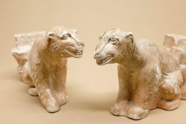 Mid-Century Polar Bear Bookends from GP. reg., Set of 2-YGX-582659