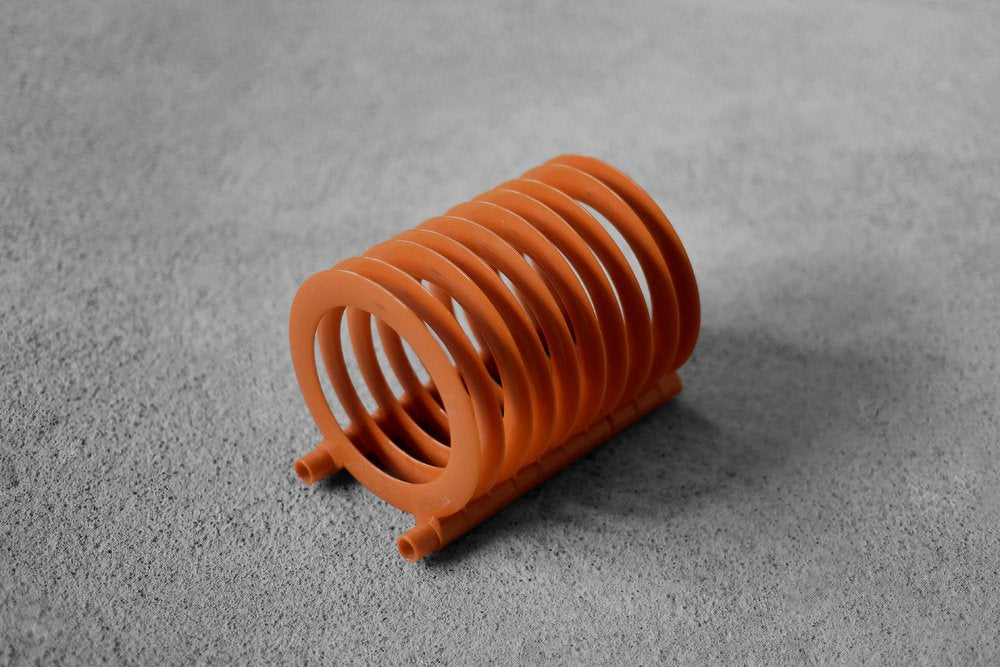 Mid-Century Polish Modern Orange Plastic Vinyl Record Holder from ZZG Biały Dunajec, 1970s