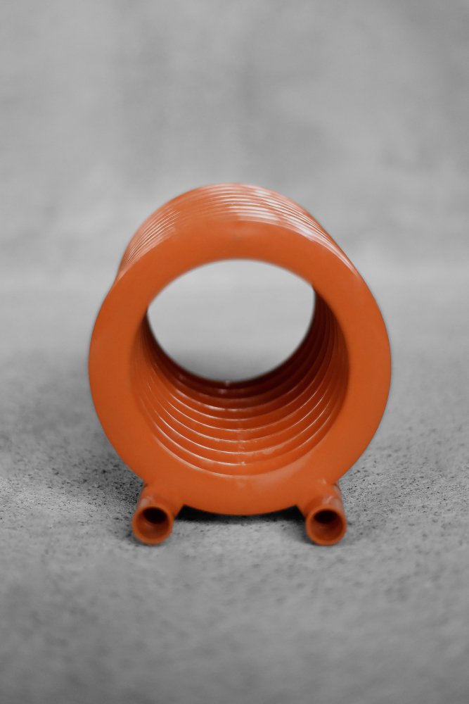 Mid-Century Polish Modern Orange Plastic Vinyl Record Holder from ZZG Biały Dunajec, 1970s