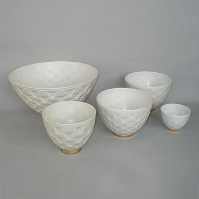 Mid-Century Porcelain Crown Bowls or Candleholders by Gunnar Nylund for Rörstrand, 1970s, Set of 8-YGE-801897