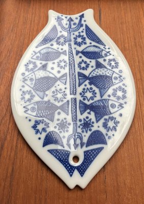 Mid-Century Porcelain Fish Wall Plate from Porsgrund, Norway, 1960s-UAH-1812444