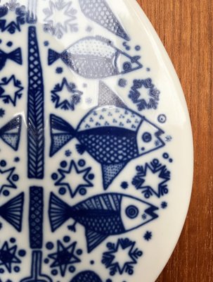 Mid-Century Porcelain Fish Wall Plate from Porsgrund, Norway, 1960s-UAH-1812444