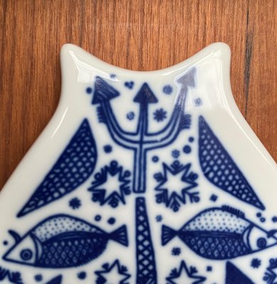 Mid-Century Porcelain Fish Wall Plate from Porsgrund, Norway, 1960s-UAH-1812444