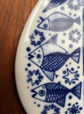 Mid-Century Porcelain Fish Wall Plate from Porsgrund, Norway, 1960s-UAH-1812444