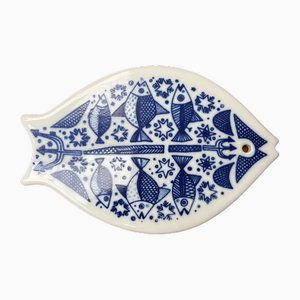 Mid-Century Porcelain Fish Wall Plate from Porsgrund, Norway, 1960s-UAH-1812444