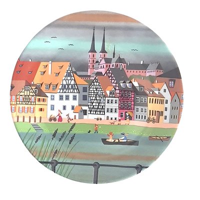 Mid-Century Porcelain Plate by Barbara Fürstenhöfer for Wurzburg Schirnding Bavaria, Set of 2-TCS-1144234