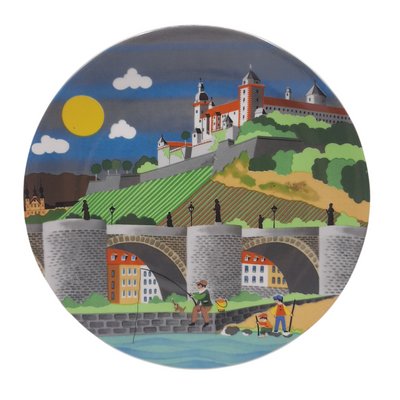 Mid-Century Porcelain Plate by Barbara Fürstenhöfer for Wurzburg Schirnding Bavaria, Set of 2-TCS-1144234