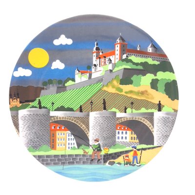 Mid-Century Porcelain Plate by Barbara Fürstenhöfer for Wurzburg Schirnding Bavaria, Set of 2-TCS-1144234