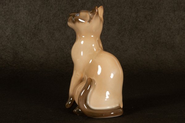 Mid-Century Porcelain Siamese Cat Figurine by Svend Jespersen for Bing & Grondahl-WIX-570908