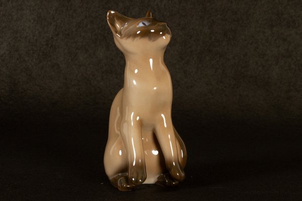 Mid-Century Porcelain Siamese Cat Figurine by Svend Jespersen for Bing & Grondahl-WIX-570908