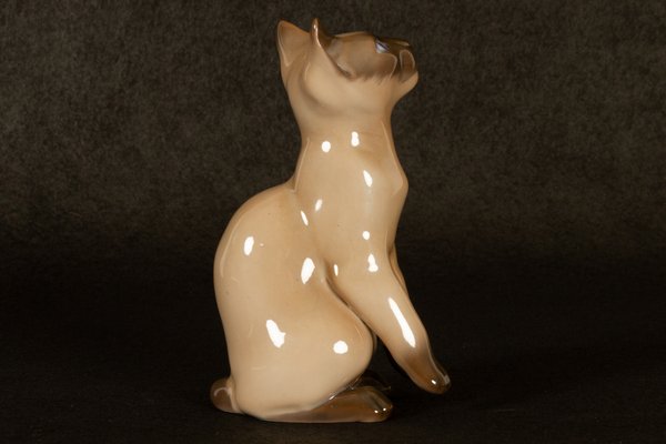 Mid-Century Porcelain Siamese Cat Figurine by Svend Jespersen for Bing & Grondahl-WIX-570908