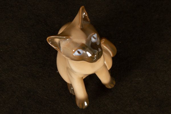 Mid-Century Porcelain Siamese Cat Figurine by Svend Jespersen for Bing & Grondahl-WIX-570908