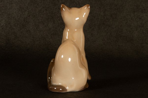 Mid-Century Porcelain Siamese Cat Figurine by Svend Jespersen for Bing & Grondahl-WIX-570908