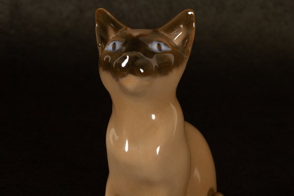 Mid-Century Porcelain Siamese Cat Figurine by Svend Jespersen for Bing & Grondahl-WIX-570908