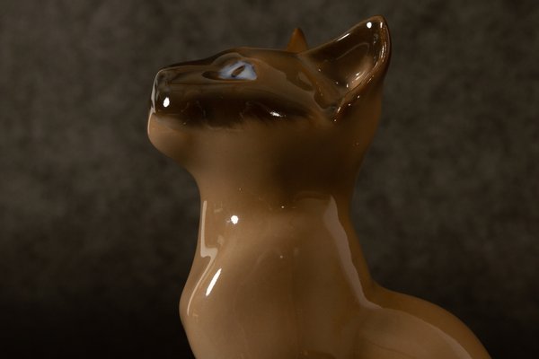 Mid-Century Porcelain Siamese Cat Figurine by Svend Jespersen for Bing & Grondahl-WIX-570908