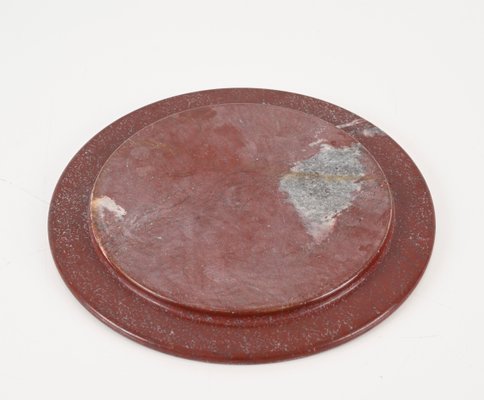 Mid-Century Porphyry Red Marble Decorative Plate, 1950s-JDR-1806618