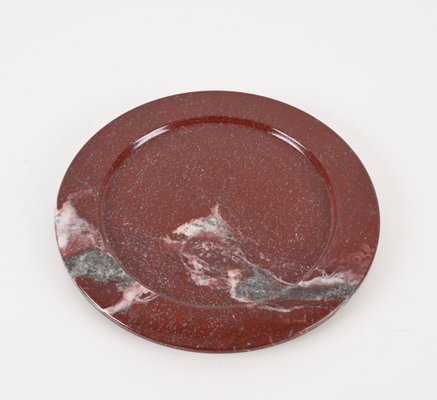 Mid-Century Porphyry Red Marble Decorative Plate, 1950s-JDR-1806618