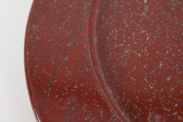 Mid-Century Porphyry Red Marble Decorative Plate, 1950s-JDR-1806618