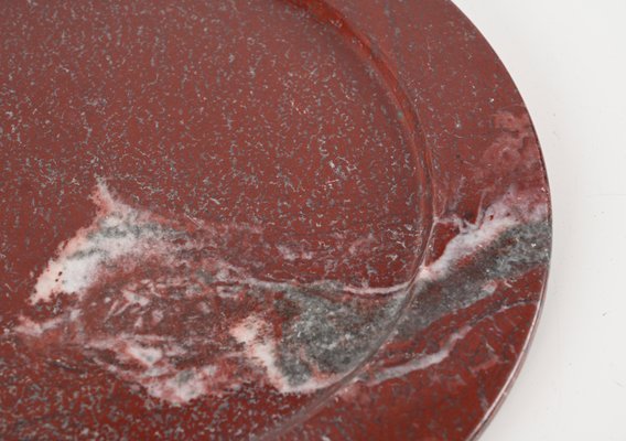 Mid-Century Porphyry Red Marble Decorative Plate, 1950s-JDR-1806618