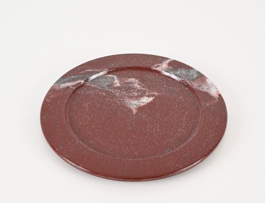 Mid-Century Porphyry Red Marble Decorative Plate, 1950s-JDR-1806618