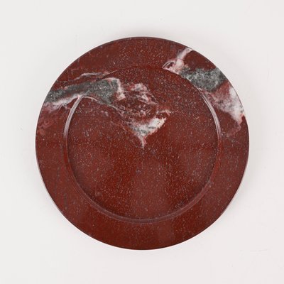 Mid-Century Porphyry Red Marble Decorative Plate, 1950s-JDR-1806618