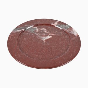 Mid-Century Porphyry Red Marble Decorative Plate, 1950s-JDR-1806618