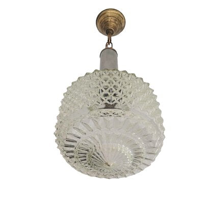 Mid-Century Portuguese Bubble Glass Hanging Lamp, 1960s-SCS-1315092