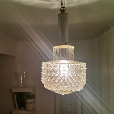 Mid-Century Portuguese Bubble Glass Hanging Lamp, 1960s-SCS-1315092