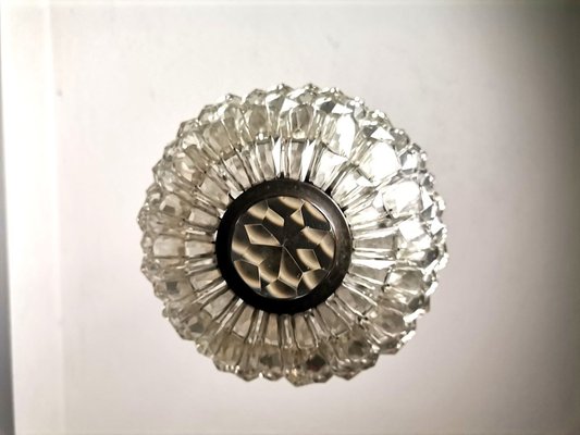 Mid-Century Portuguese Clear Crystal and Acrylic Hanging Lamp, 1960s-SCS-1731644