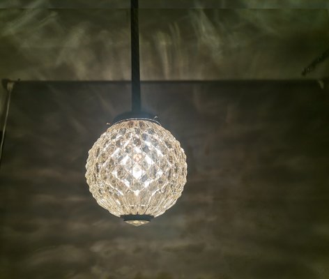 Mid-Century Portuguese Clear Crystal and Acrylic Hanging Lamp, 1960s-SCS-1731644