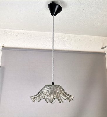 Mid-Century Portuguese Farmhouse Clear Glass Bowl Hanging Lamp, 1960s-SCS-1669313