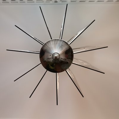 Mid-Century Portuguese Hanging Lamp in Chrome and Acrylic, 1960s-SCS-1226696