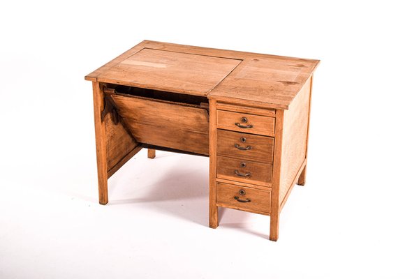 Mid-Century Portuguese Oak Desk from Olaio, 1950s-XWB-1187591