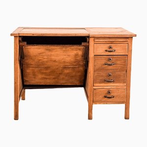 Mid-Century Portuguese Oak Desk from Olaio, 1950s-XWB-1187591