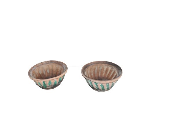 Mid-Century Pottery Baking Bowls, Set of 2-OXJ-655814