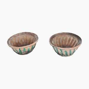 Mid-Century Pottery Baking Bowls, Set of 2-OXJ-655814