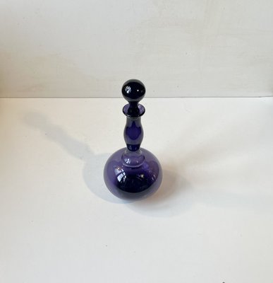 Mid-Century Purple Art Glass Decanter by Jacob E. Bang for Holmegaard, 1950s-LCR-1797582