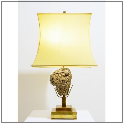 Mid-Century Pyrite Stone Table Lamp-NYF-2018926