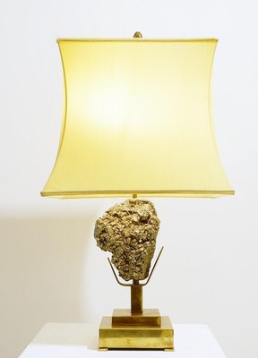 Mid-Century Pyrite Stone Table Lamp-NYF-2018926