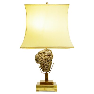 Mid-Century Pyrite Stone Table Lamp, 1950s-JG-1377696