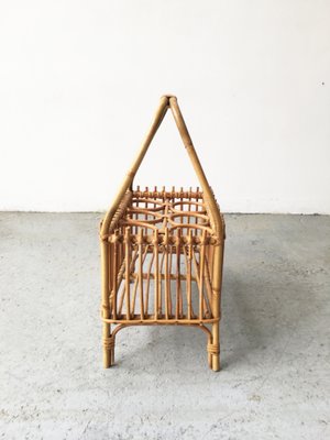 Mid-Century Rattan and Bamboo Bottle Holder, 1950s-GGK-663504