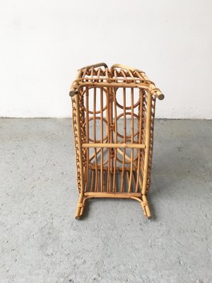 Mid-Century Rattan and Bamboo Bottle Holder, 1950s-GGK-663504