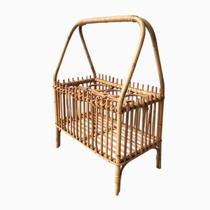 Mid-Century Rattan and Bamboo Bottle Holder, 1950s-GGK-663504